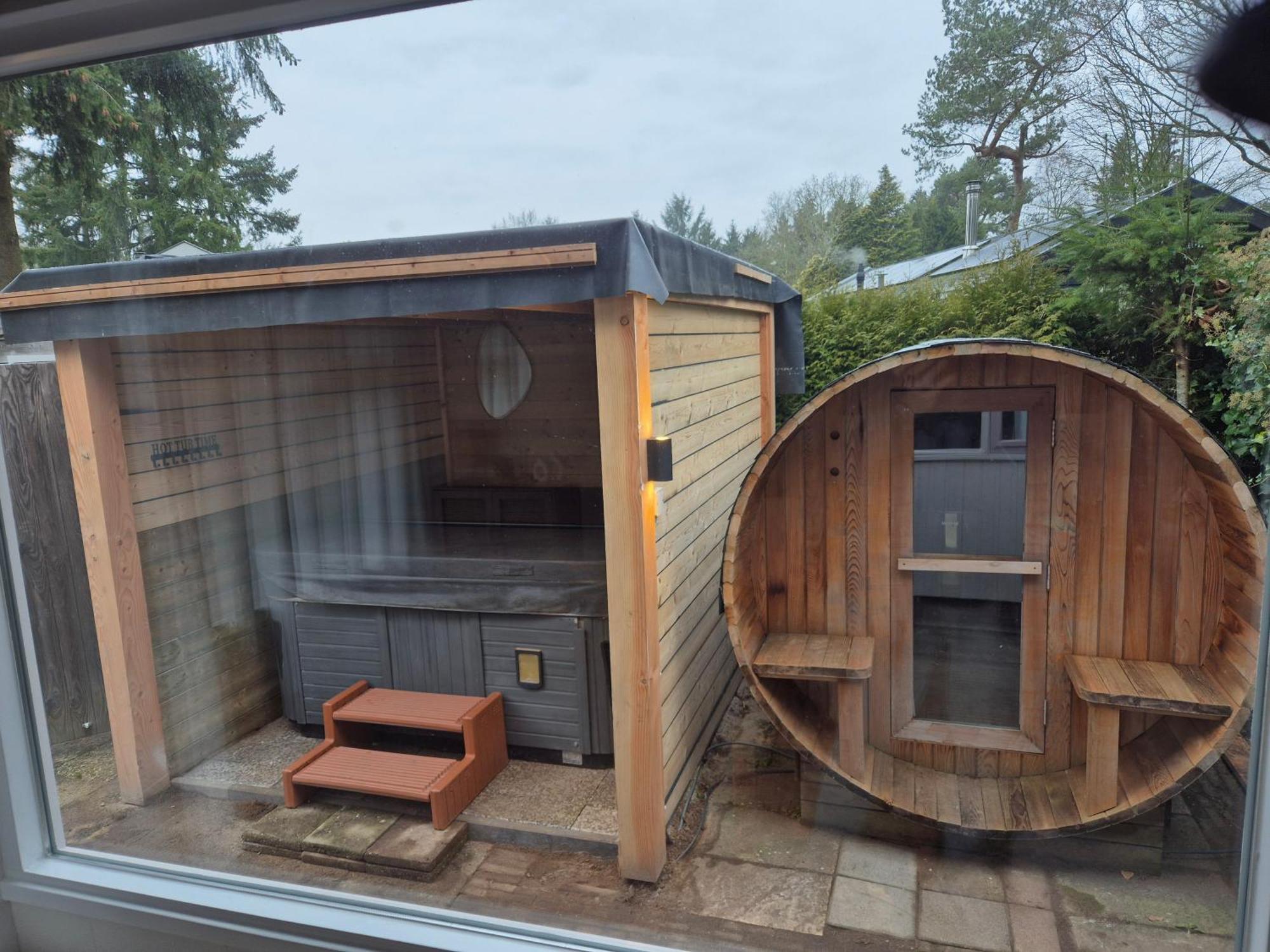 Luxe Boshuisje Met Prive Wellness & Jacuzzi Op De Veluwe 埃尔默洛 外观 照片